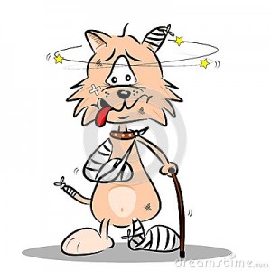 un-chat-blessé-de-dessin-animé-26041060
